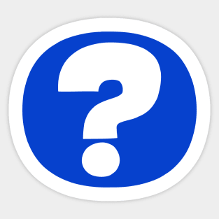 MTM Mike's Blue Question Mark Logo Cosplay Sticker